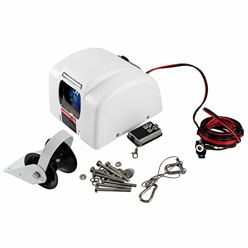 45 lbs Salzwasserboot Elektrische Ankerwinde Anker Winde mit Fernbedienung 12V