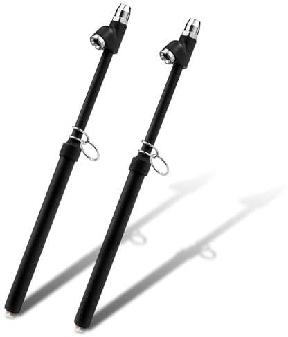 Z-oneMart Tire Pressure Gauge Heavy Duty Dual Head Truck Tire Gauge Solid Brass Body Black Painting, Aluminum Slide, with Hook, Range 10-150psi for Bike Car SUV Vehicle Tester 2PCS