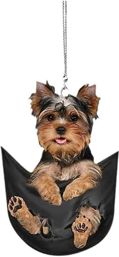2 Stück Autospiegel Anhänger, Auto Rückspiegel Dekoration Auto Deko Innenspiegel Anhänger Niedlicher Schaukel Hund Auto Anhänger für Rückspiegel Süße Ornamente Autozubehör zum Aufhängen Geschenke