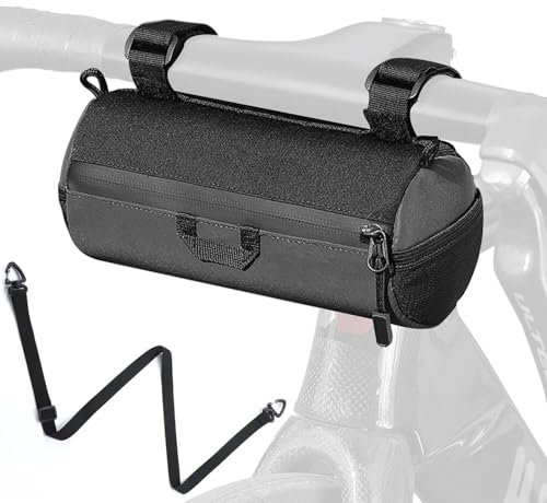 WEEVDRIE Fahrrad-Lenkertasche, Fahrrad-Lenkertasche, Fahrrad-Vordertasche, Vorderrad-Aufbewahrungstasche, Fahrrad-Vorderradtasche, Lenkertaschen, wasserdicht, reflektierend für Rennräder