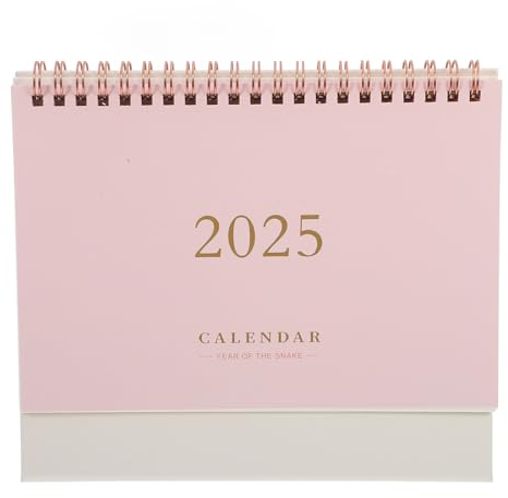 TOGEVAL Flipped Tischkalender Mit Spiralbindung Moderner Desktop Kalender Im Minimalistischen Design Für Büro Und Zuhause Zur Organisation Von Terminen Und Notizen