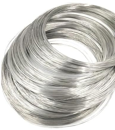 SkyjOy Stahlseil 1m–100m Edelstahldraht, weicher und Harter Edelstahldraht 304, rostfreier Stahldraht, Stahldraht mit 0,02–3mm Durchmesser Drahtseil(0.8mm X 50M,Soft Steel Wire)