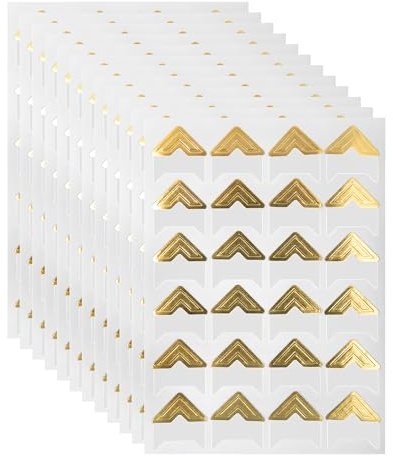 360Pcs/15 Sheets Self-Adhesive Photo Corners for Scrap Book