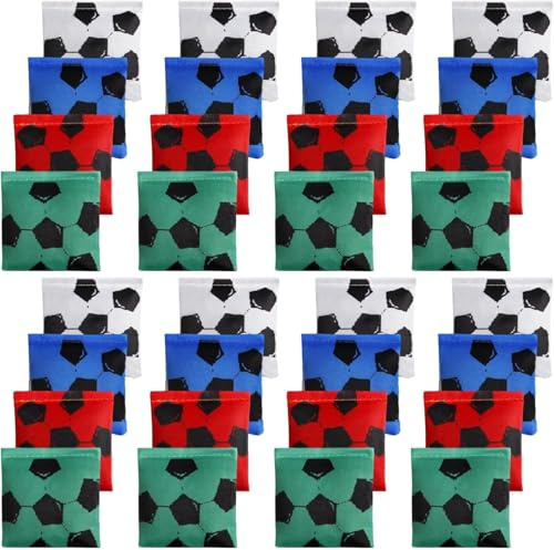 Kinmsito 32 Stück Cornhole Säckchen, 6 x 6 cm Nylon Sitzsäcke Werfen,Wurfsäckchen Bohnensäckchen,Bean Bags für Tossing,Bunte SandsäCkchen für Familie Partyspiele Outdoor Spieltaschen 32er-Set