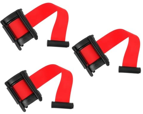 Cabilock 3 Pezzi Cintura isolante telescopica barriere di corda barriera retrattile barriere di sicurezza in corda montaggio a parete con cintura retrattile stoffa Nero