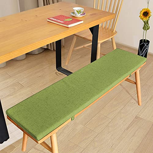 Genérico Cojín para Banco de jardín de Exterior de 2 o 3 plazas, 100 x 30 cm, Color Verde, cómodo cojín para Banco de Comedor, para Columpio de Patio Interior o Exterior, Duradero y Elegante.