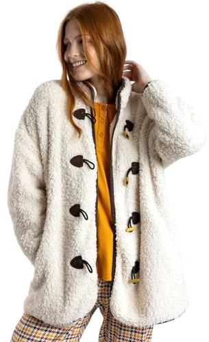 ADMAS Vestaglia Donna Invernale in Morbido Pile Shearling Art 67278 – Calda e Soffice con Bottoni e Tasche – Colore Beige – Taglie S-XXL