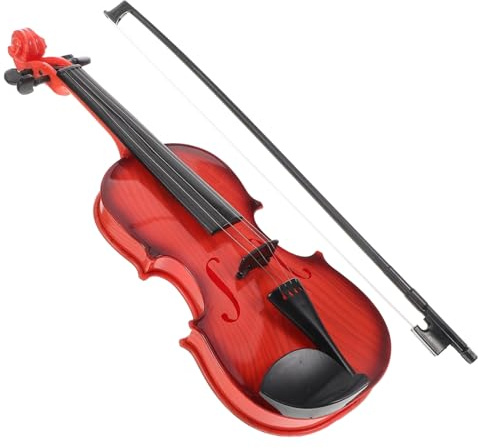 FUNNETOYU Authentic Violin for Real Strings for Plucking and Bowing Bright Color Musical Instrument Safe Beginner Practice Violin for Music Learning and Performance