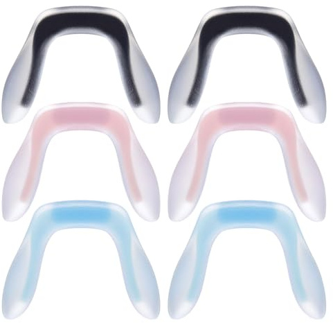 DECORNIJIA 6 Pièces Coudons de lunettes plaquette nasale pour lunettes en silicone Plaquettes de nez de remplacement