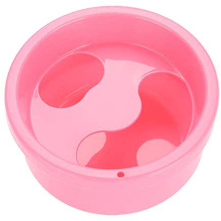 Eminchu Tazón para Remojar a Mano para Decoración de Uñas, Duradero, para Suavizar Cutículas, Removedor de Esmalte, para Manicura, PVC, Rosa, 4,9x2,6 Pulgadas