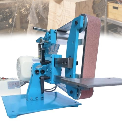 Pvxa Levigatrice Industriale A Nastro con Motore Brushless, Levigatrice A Nastro Verticale E Orizzontale, Levigatrice da Banco con 5 Nastri Abrasivi, per Legno E Metallo 750w