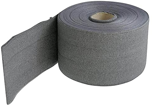 NOOR Sichtschutzstreifen TEXTIL für Doppelstabmattenzaun - schattierter Zaunsichtschutz Zaunblende Rolle silber 0,19x70 m - blickdichter winddurchlässiger Sichtschutz für Garten Terrasse