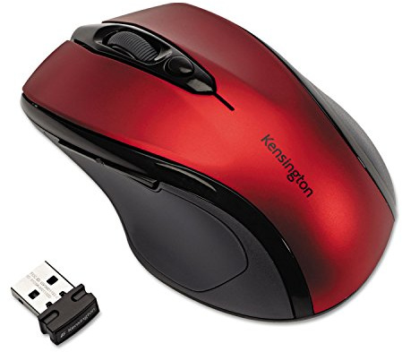 Kensington Souris sans Fil Taille Moyenne Pro Fit - Rouge Rubis