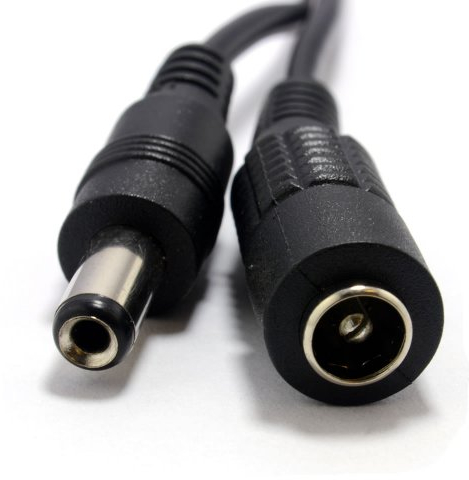 kenable 5.5 x 2.1mm DC Power Plug to Socket CCTV Extension Lead Cable 2m [2 metres]