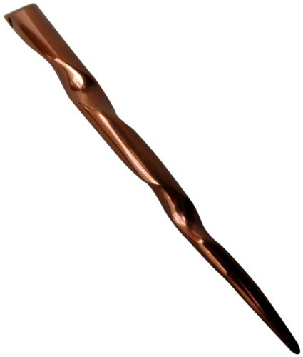 (1) Anodiserad aluminium konisk spiral 15 cm lång hårpinne okrossbar vattentät pic pic pin gaffel (brun)