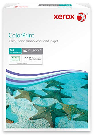 Xerox 003R95254 Premium Farblaser-Papier Druckerpapier DIN A4, 90 g/m², 500 Blatt pro Pack, weiß
