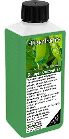 Hülsenfrüchte Dünger 250ml – Spezialdünger für Bohnen, Erbsen & Linsen als Konzentrat für 60 Liter Flüssigdünger
