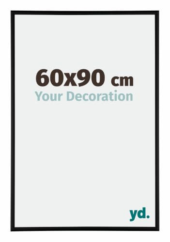 yd. Bilderrahmen 60x90 cm Schwarz Matt - Aluminium Rahmen Kent