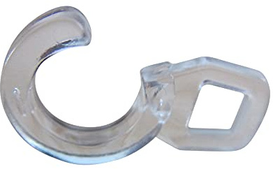 Überklips-Ösenhaken - Gardinenhaken Ø Klips- Öse: 5mm, 6mm, 10mm, 6mm gedreht (Ø Klips- Öse: 10mm - 50 Stück)
