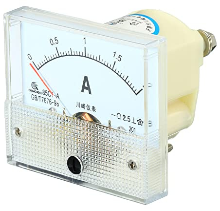 YOKIVE Analogico Pannello Amperometro, 85C1 Ampere Metro Corrente Tester, Ottimo per Ufficio, Arte, Casa, Giornalmente Usa (DC 0-2A)