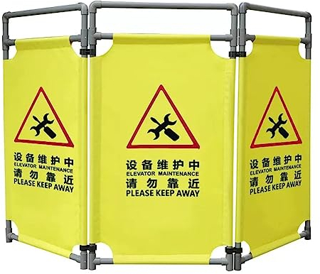 Faltbare Sicherheitsabsperrung Vorsichtssymbol, Warnsymbol Mit Hoher Sichtbarkeit 3 Fuß Leichtes Tragbares Sicherheitsschild Absperrgitter Mit Strapazierfähigem PVC-Rahmen ( Farbe : Yellow#6 , Größe