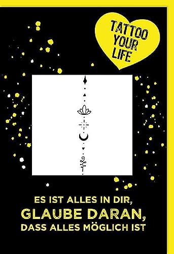 MyJagua 5087-23404 - Temporäre Tattoos, Schablonen Ornamente, Fake Tattoos, Karneval, Fasching, Festival Zubehör