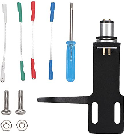 Pilipane Set Completo, Giradischi Fonografo Lettore Testina Cartuccia High End Testina Giradischi Kit, Facile Installazione, Adatto per La Maggior Parte dei Giradischi(Nero)