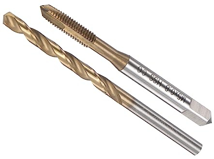 CoCud Spirale Pointe et Foret Mèche Ensemble M5 x 0,8 Taraud Filetage | 1-Ensemble, 4,2 mm, Perceuse Diamètre, Ti-enduit, Machine Vis Taraud & Torsion, pour Filetage Tapotement