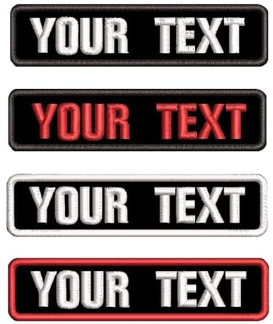 QIMAMADE 2 Stück personalisierter Namensaufnäher, personalisierter Rocker Rider Motorrad Biker Patches Taktische Weste Jacke Patches Appliqued Klettverschluss oder zum Aufbügeln, Schwarz