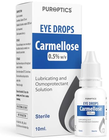 PUROPTICS Carmellose 0.5% Lubricant Eye Drops for Dry Eyes and Irritated Eyes 10ml (Pack of 1)