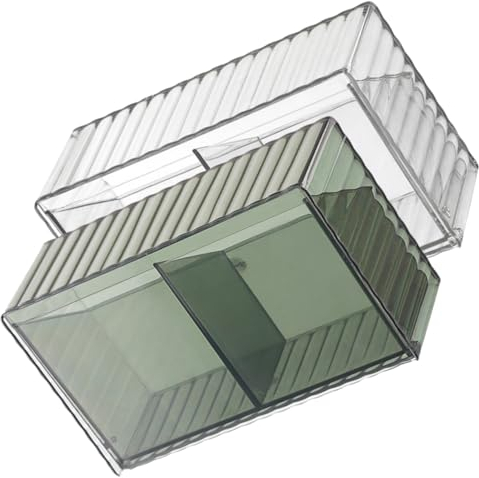 Ciieeo 2 Stück Wand Aufbewahrungsbox mit Klappdeckel aus Pet