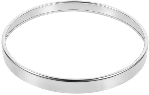 Anneau Rond Argenté de Poubelle Acier Fixation | Anti-glissement, Installation Facile et Amovible, Accessoire Simple et Robuste pour Maintien du Paquet