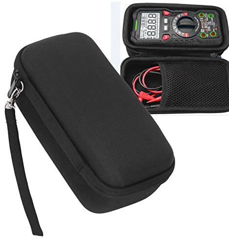 EIMSOAH Hard Portable Case, EVA Shockproof Waterproof Storage Bag with Hand Strap, Mesh Pocket, for KAIWEETS TRMS 6000 Digital Multimeter