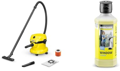 Kärcher Nass-/Trockensauger WD 2 Plus V-12/4/18/C & Fensterreiniger-Konzentrat RM 503