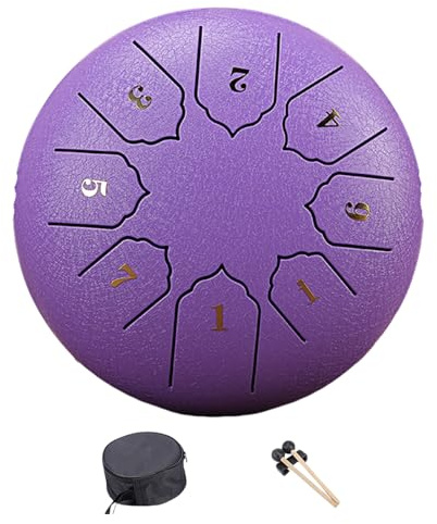 Stahlzungentrommel 6 Zoll 8 Noten Trommelton Handpan Handtrommel Percussions Musikinstrument Mit Trommelstock