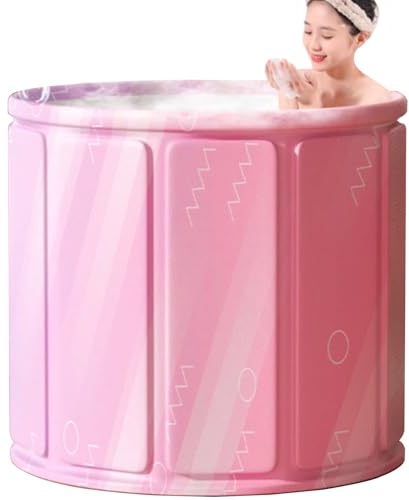 Haiyusm Tragbare Faltbare Badewanne für Erwachsene - Mobile Eisbadewanne für Dusche, Freistehend, Ideal für Kleines Badezimmer (80cm, Greener)