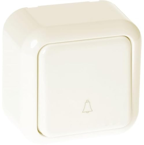 Pulsador de Timbre 6x6x3 cm, diseño vintage y material resistente, ideal para hogares y oficinas.
