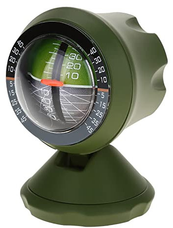 BORDSTRACT Transportador inclinómetro para Exteriores, Herramienta multifunción de medición de ángulo de Coche, inclinómetro de vehículo para Uso con brújula de Coche