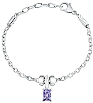 Morellato Bracciale Donna in Acciaio, Zirconi Viola, Collezione DROPS - SCZ1370