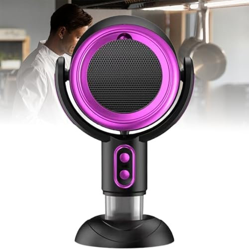 Compact Portable Extractor Hood with 2-Speed Settings, USB Powered, Quiet & Lightweight – for Apartments, Dorms, and Camping, with Removable Filter & Oil Cup purple