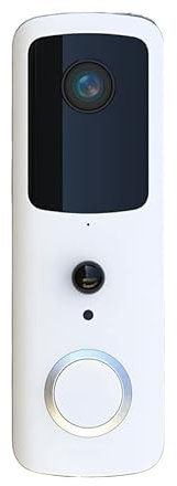 ZKLGS Video Doorbell Wireless, Tuya Smart Low Power Doorbell Humanoid Filter PIR Alarm HD 1080p Remote Wake Up for Home Security(Bianco)