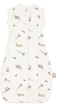 Jollein Pucksack Kokon Baby 0-3 Monate - Riverside - Baumwolle, Elasthan - 0.5 TOG - Sommerschlafsack Neugeborene - Swaddle