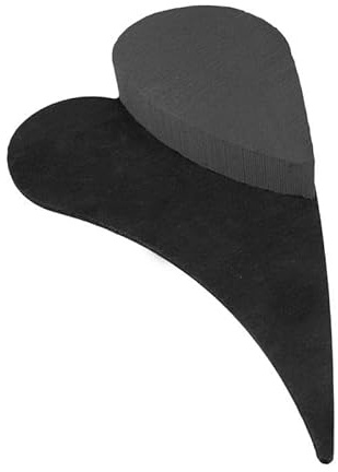 INNA-Glas Oasis Black Ideal Nass Steckschaum Herz, schwarz, 42x25x4,5cm | mit Schweif ANICK, Bioline Holzunterlage - Nasssteckmasse