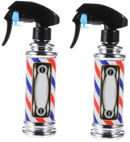 Mikikit 2piezas Pulverizador de Peluquería Botella de Spray Boquilla de Niebla Fina para Cabello y Suelo 150ml