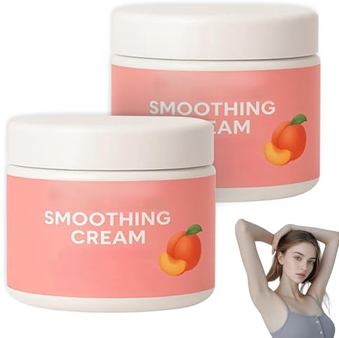Crème dépilatoire pour le visage pour femme, crème soyeuse à la pêche, épilateur pour le visage indolore et sans défaut, crème dépilatoire longue durée pour tous les types de peau (2 pièces)
