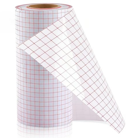 Papier Transfert pour Plotteur, 30.5 x 1500 cm avec Grille D'alignement Claire, Film de Transfert pour Cricut, Silhouette Cameo Pour, Ldéal Pour Tasses, Fenêtres et Autocollants