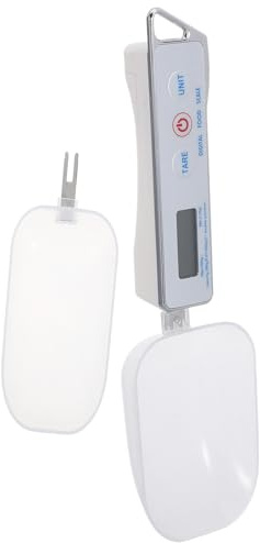 MUELODSIC Bilancia Cucchiaio Digitale per Cucina Misura Grammi e Altri Pesi Precisione Cucchiaio Dosatore in Abs Rimovibile Display Lcd Trasparente per Pesare Alimenti