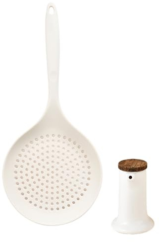 Espumadera Silicona - Cucharón Colador Resistente Al Calor Para Cocina | Colador De Mango Largo De Silicona | Proyecto Filtro De Malla Fina, Resistente Y Limpieza Simple, Preleva Pasta
