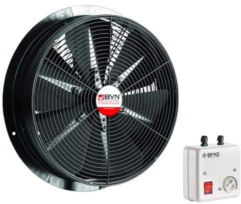 Axial Industrie Ventilator Gebläse Lüfter für Zuluft & Abluft – Wand- und Fenstermontage – Modell BSM – Leistungsstarker Rohrventilator für Werkstatt, Lagerhalle, Garage, Bad & Gewerbe (600)