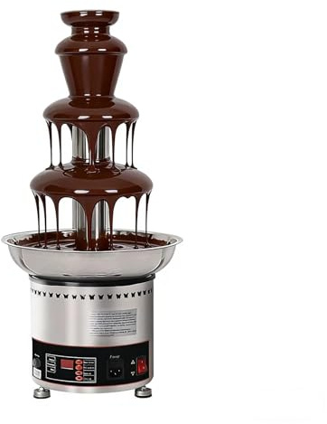 Machine commerciale de fonte de fontaine de chocolat, cascade de chocolat chaud en acier inoxydable, for fête, rassemblement, mariage, température réglable(4TIERS)